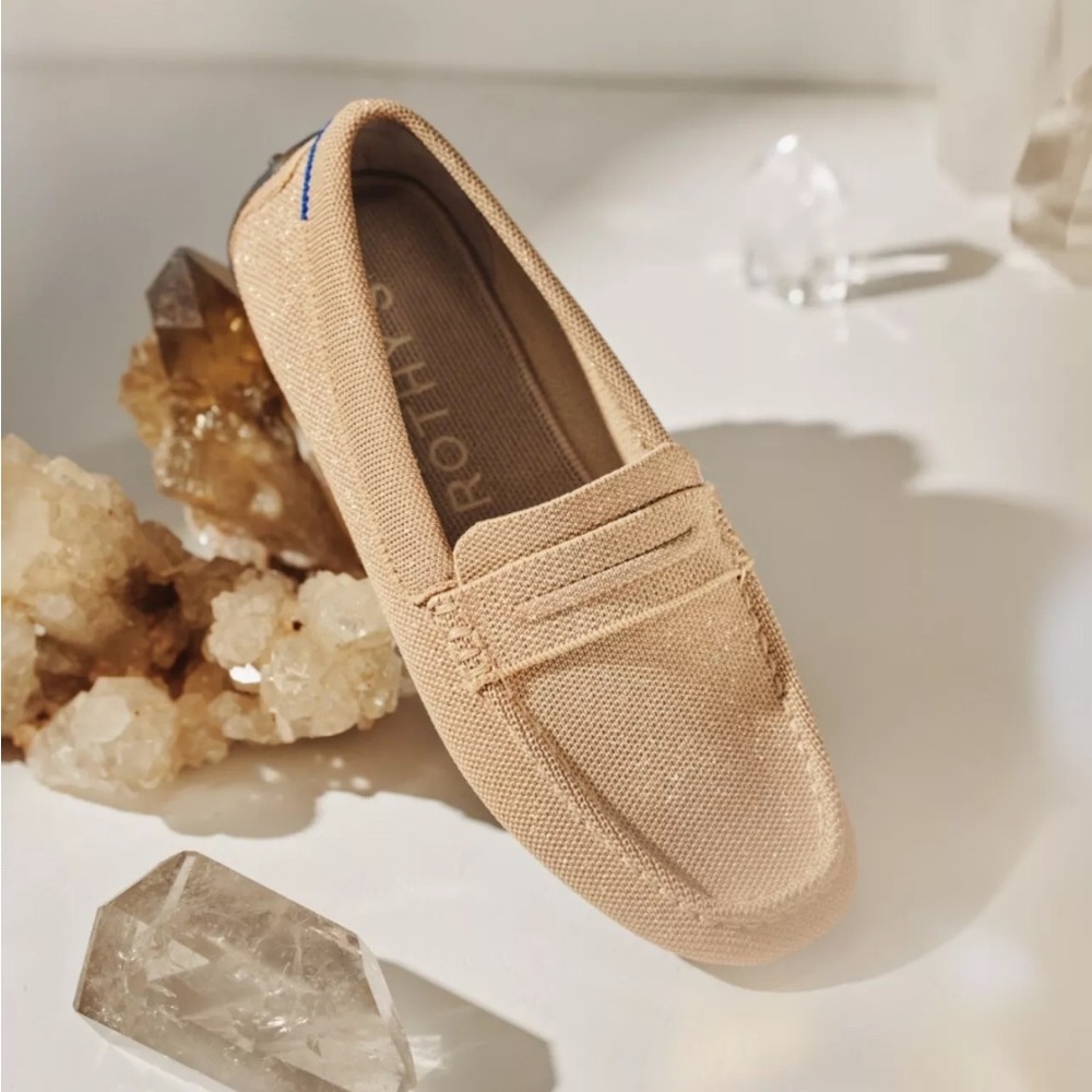 Rothy's Gold Dust metallic Driving Loafers